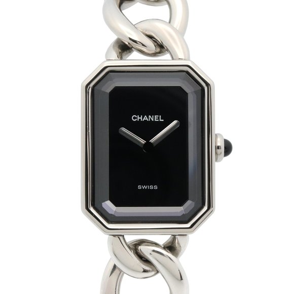 CHANEL Premiere L Watch, Stainless Steel, Women's, Black, H0452 - Picture 1 of 14